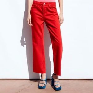 Zara Mid Rise Straight Jeans NWT